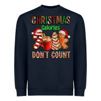 Navy christmas calories dont count with  christmas tree cake and cookies ad Heavyweight Sweatshirt - AdoDesignShop