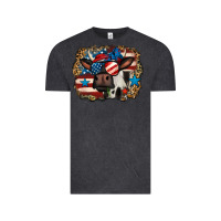 Vintage Black 4th of july cow Vintage Tee - Jasminsmagicworld