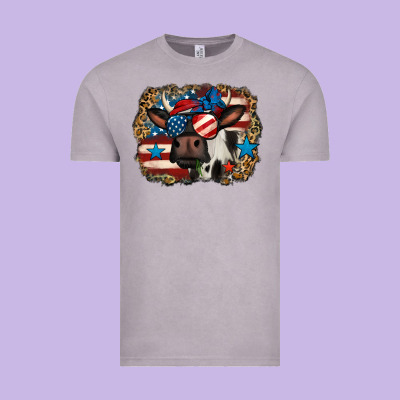 4th Of July Cow Vintage Tee Designed By Jasminsmagicworld