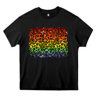 Black pride leopard background lgbt Heavy Core Tee - texasbilliewilder