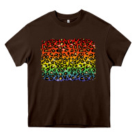 Chocolate Brown pride leopard background lgbt Heavy Core Tee - texasbilliewilder