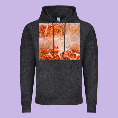 Orange Glitter Vintage Hoodie Designed By Jahusdesignshop