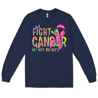 Navy fight cancer in all colors Long Sleeve Tee - NancyCooperArtShop
