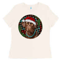 Bone Labrador Retriever Christmas Ladies Tee - RanaPortraitStore