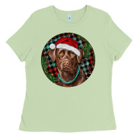 Matcha Labrador Retriever Christmas Ladies Tee - RanaPortraitStore