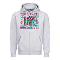 Heather Grey nurse life Zipper Hoodie - NancyCooperArtShop