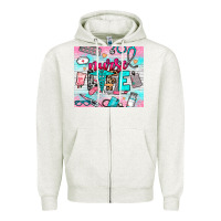Oatmeal Heather nurse life Zipper Hoodie - NancyCooperArtShop