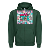 Sports Green nurse life Zipper Hoodie - NancyCooperArtShop
