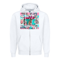 White nurse life Zipper Hoodie - NancyCooperArtShop