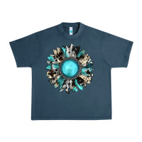 Midnight Navy western sunflower gemstone Urban Heavy Tee - JahusDesignShop