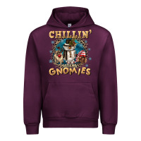 Mauve Wine chillin with my gnomies Urban Hoodie - CowGirlArtShop