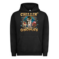Pigment Black chillin with my gnomies Urban Hoodie - CowGirlArtShop