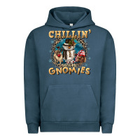 Pigment Midnight Navy chillin with my gnomies Urban Hoodie - CowGirlArtShop