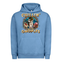 Pigment Pebble Blue chillin with my gnomies Urban Hoodie - CowGirlArtShop