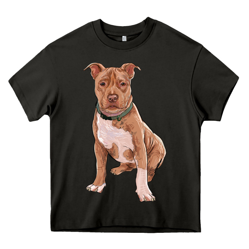 Brown Pitbull Heavy Core Tee by RanaPortraitStore | Teevron