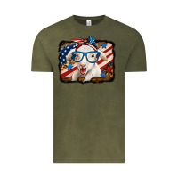 Vintage Olive 4th of july baby sheep Vintage Tee - Jasminsmagicworld