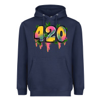 Navy 420 cannabis Heavyweight Hoodie - Artiststas