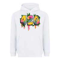 White 420 cannabis Heavyweight Hoodie - Artiststas