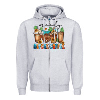 Heather Grey moody before coffee Zipper Hoodie - MaliasSmallBusiness