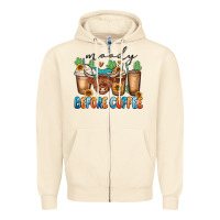 Sandshell moody before coffee Zipper Hoodie - MaliasSmallBusiness