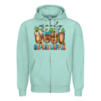 Seafoam moody before coffee Zipper Hoodie - MaliasSmallBusiness