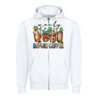 White moody before coffee Zipper Hoodie - MaliasSmallBusiness