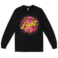 Black fight breast cancer Long Sleeve Tee - NancyCooperArtShop