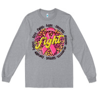 Heather Grey fight breast cancer Long Sleeve Tee - NancyCooperArtShop