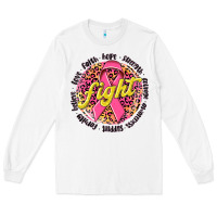 White fight breast cancer Long Sleeve Tee - NancyCooperArtShop