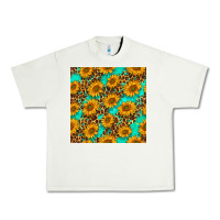 Pistachio sunflowers and leopard western seamless pattern Urban Heavy Tee - BundleAndBundleShop
