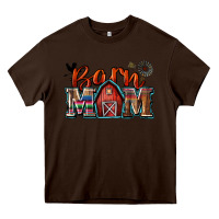 Chocolate Brown barn mom Heavy Core Tee - Zillion Design Studio