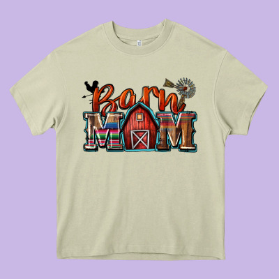 Barn Mom Heavy Core Tee Designed By Zillion Design Studio