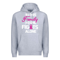Heather Grey In This Family No One Fights Alone Cancer Survivor Premium Hoodie - Bettercallsaul