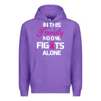 Purple In This Family No One Fights Alone Cancer Survivor Premium Hoodie - Bettercallsaul