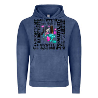 Vintage Denim hair stylist elementary Vintage Hoodie - AdoDesignShop