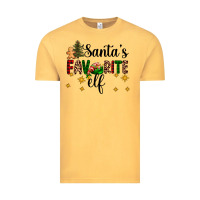 Vintage Mustard santa's favorite elf Vintage Tee - AdoDesignShop