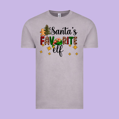 Santa's Favorite Elf Vintage Tee Designed By Adodesignshop