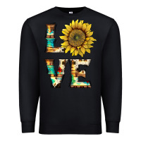 Black western love with sunflower Premium Sweatshirt - Artiststas