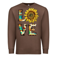 Chestnut western love with sunflower Premium Sweatshirt - Artiststas