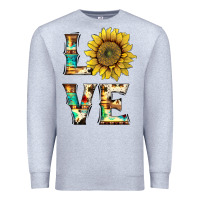 Heather Grey western love with sunflower Premium Sweatshirt - Artiststas