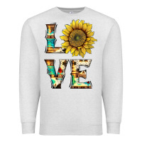 Oatmeal Heather western love with sunflower Premium Sweatshirt - Artiststas