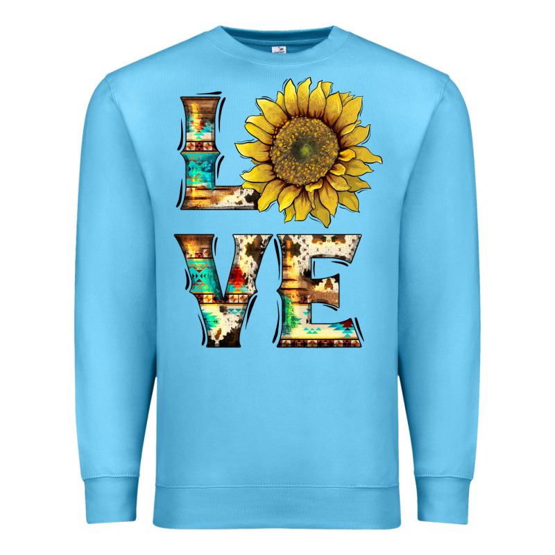 Western Love With Sunflower Premium Sweatshirt by Artiststas | Teevron