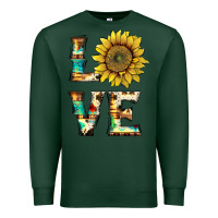 Sports Green western love with sunflower Premium Sweatshirt - Artiststas