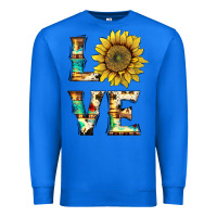 True Royal western love with sunflower Premium Sweatshirt - Artiststas