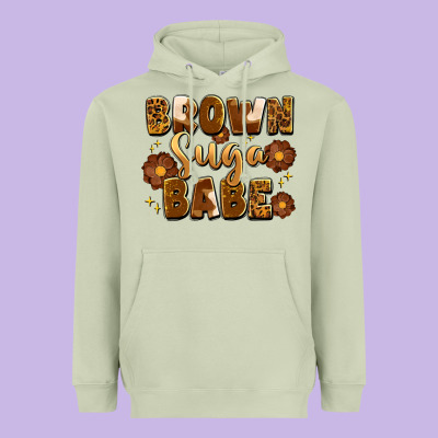 Brown Suga Babe Heavyweight Hoodie Designed By Artiststas