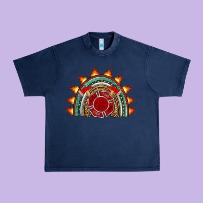 Firefighter Rainbow Urban Heavy Tee Designed By Artiststas