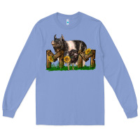 Western Mom With Hampshire Pig And Baby Pig Long Sleeve Tee | Teevron