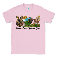 Bubblegum Pink Peace Love Nubian Goat Classic Tee - LillyAllenDesigns