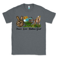 Charcoal Heather Peace Love Nubian Goat Classic Tee - LillyAllenDesigns