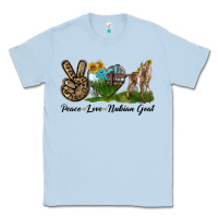 Dusty Blue Peace Love Nubian Goat Classic Tee - LillyAllenDesigns